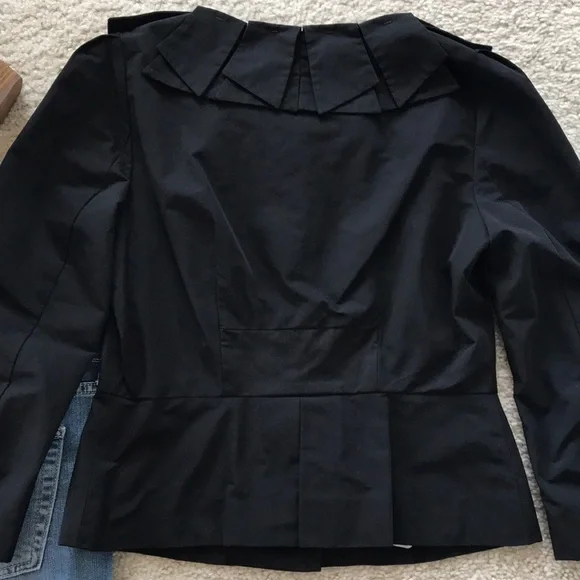 Anthropologie Black Petal Collar Jacket - Picture 7 of 7